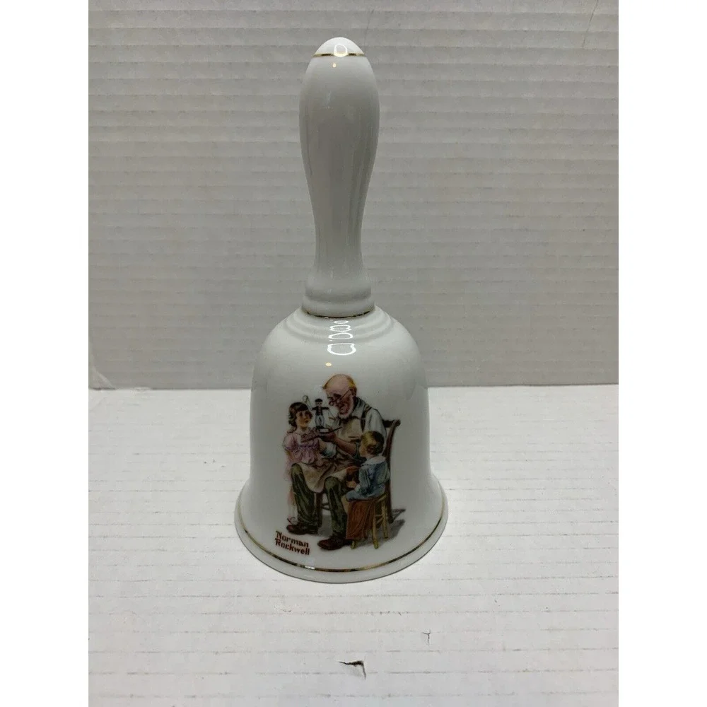 Vintage Norman Rockwell Plate & Bell‎ Bundle 